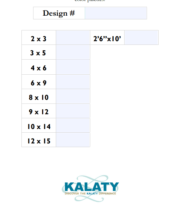 sizes